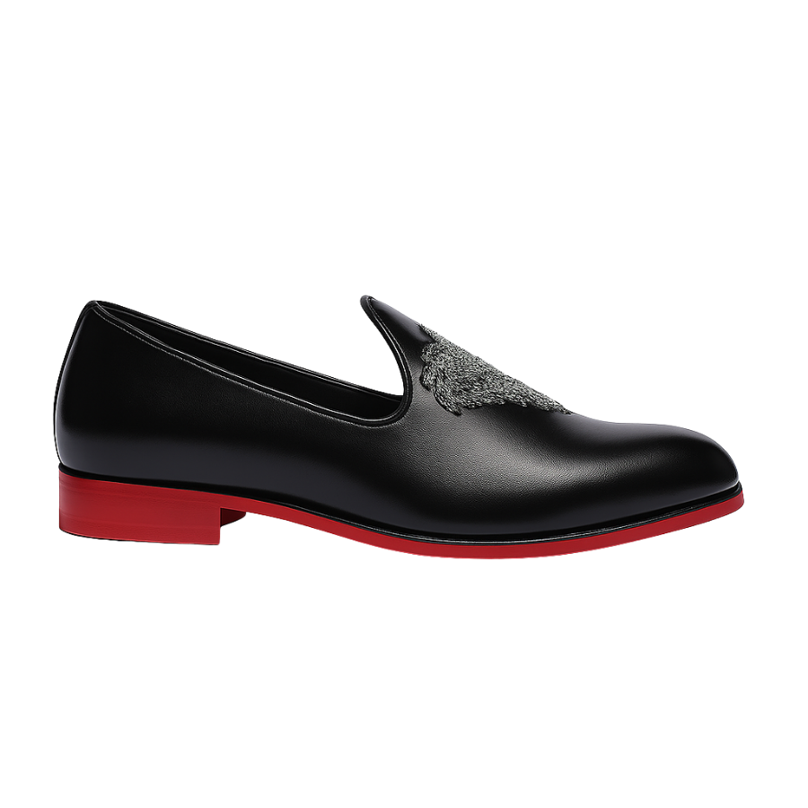 GILBERTO EMBROIDERY LOAFER | BLACK