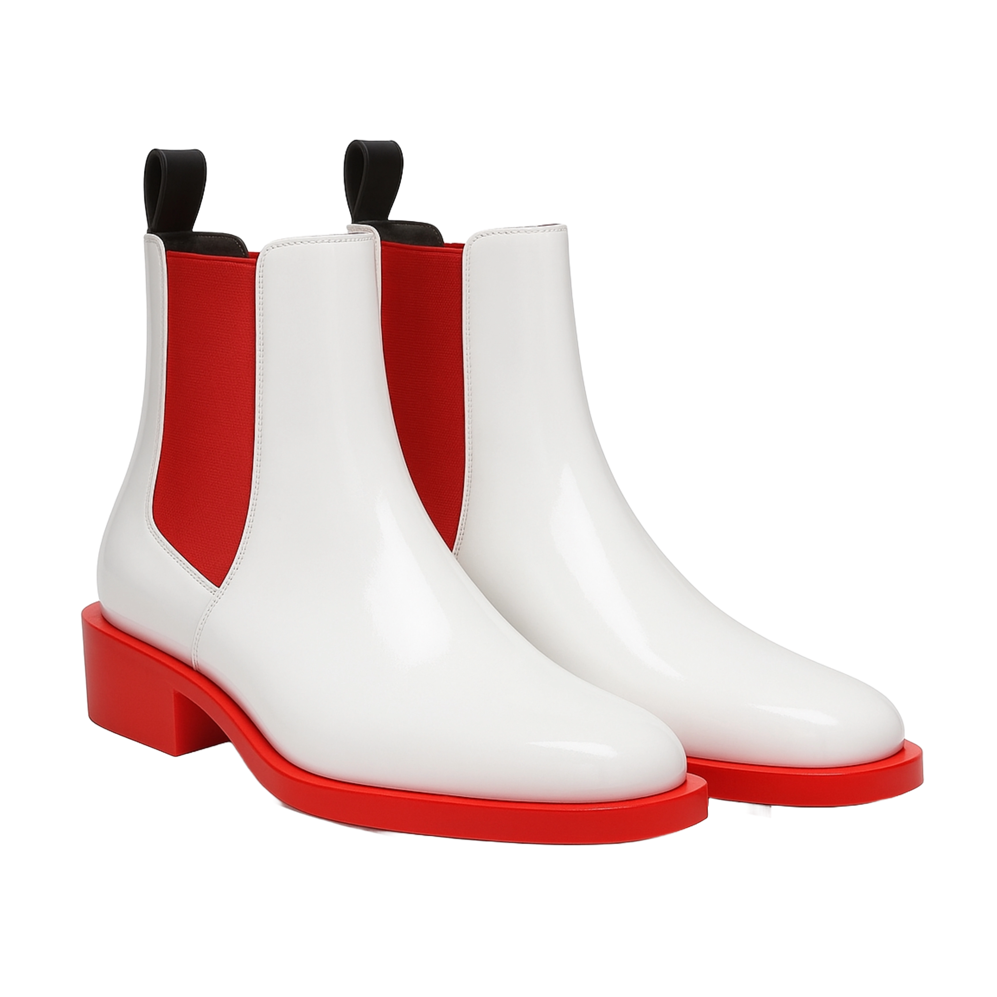 VALENTE BOOT | WHITE / RED