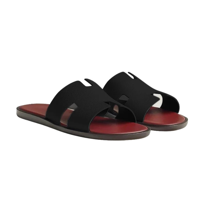 DON VITO SLIPPER | BLACK RED