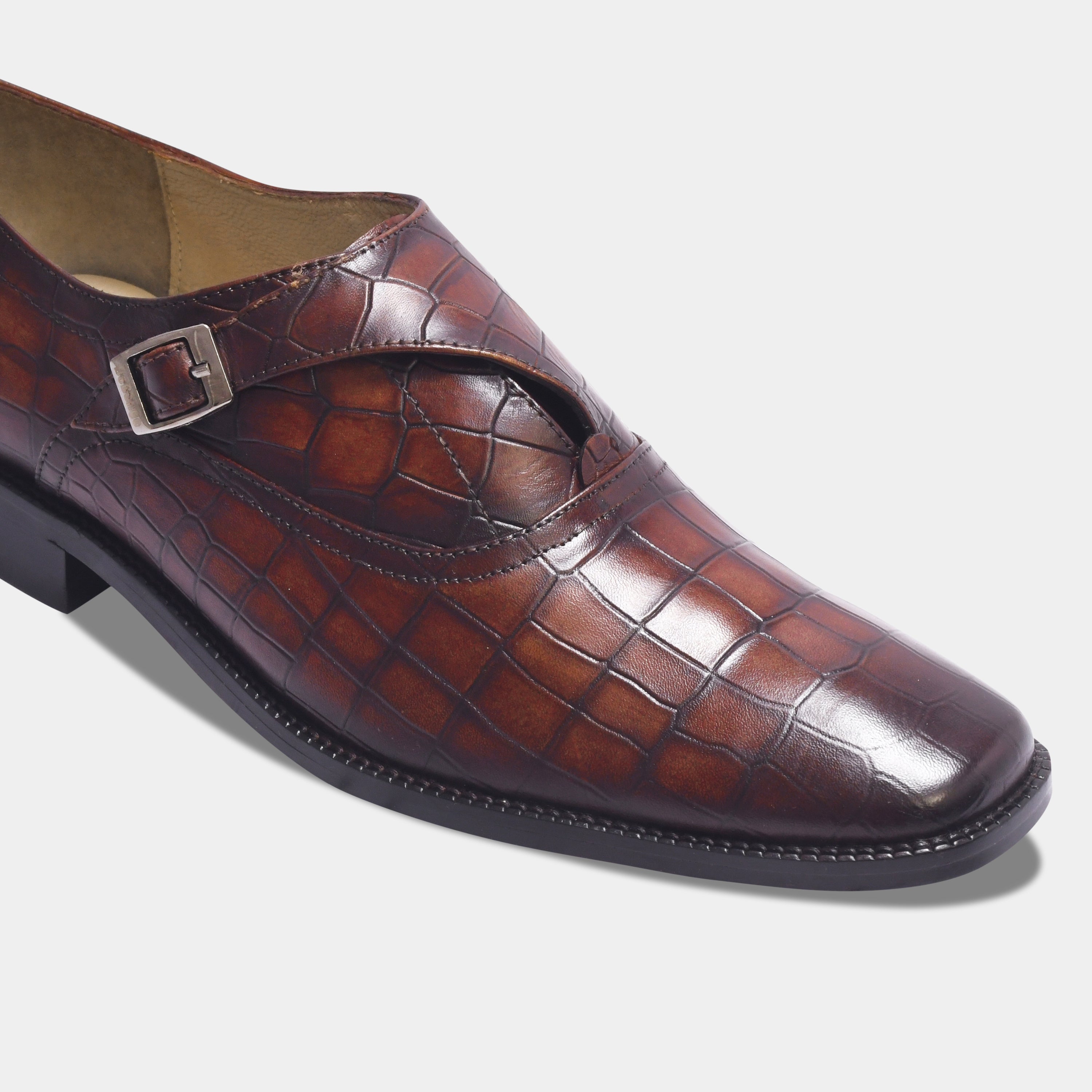 GUSTAVO'S CROCO MONK | BROWN