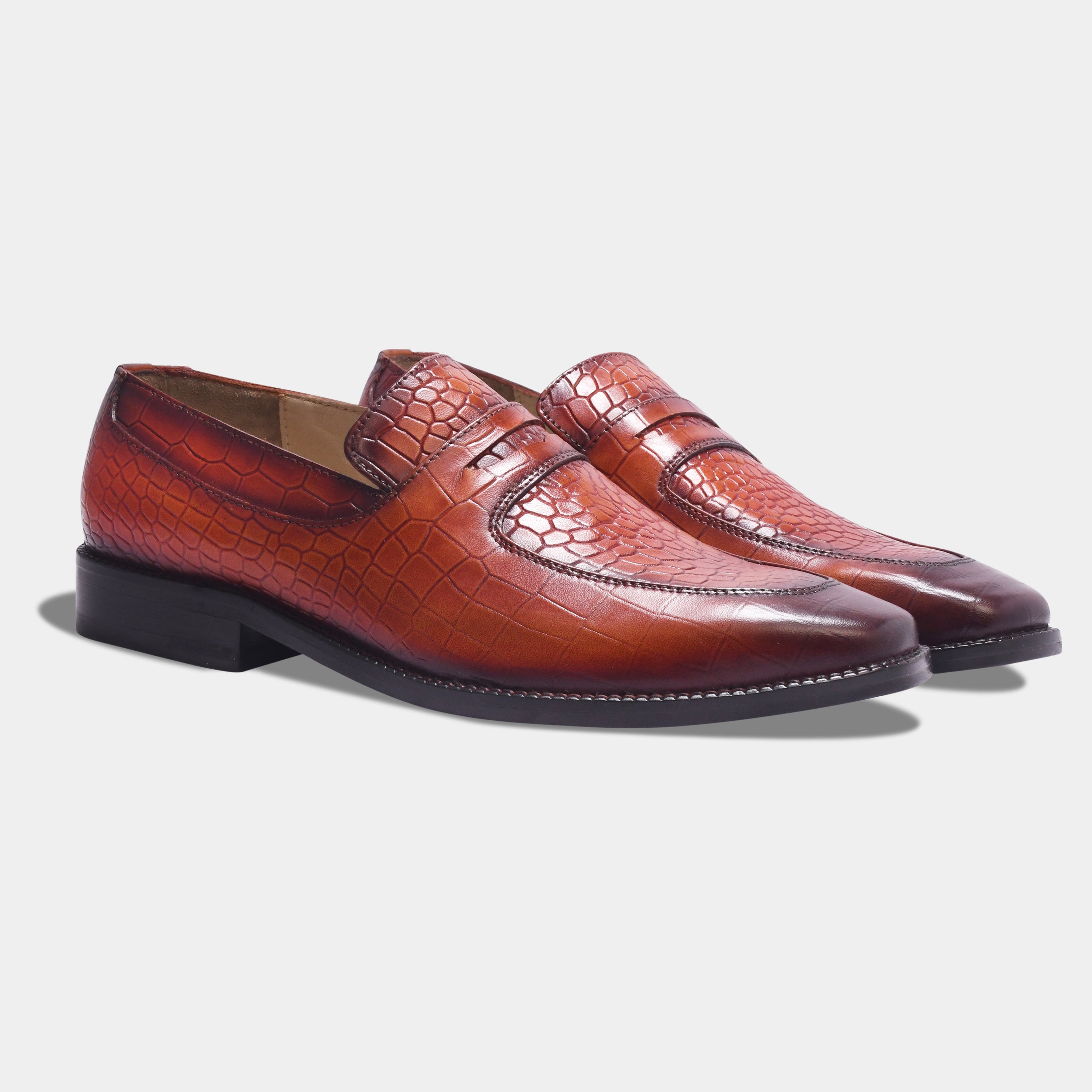 GUSTAVO CROCO LOAFER | TAN