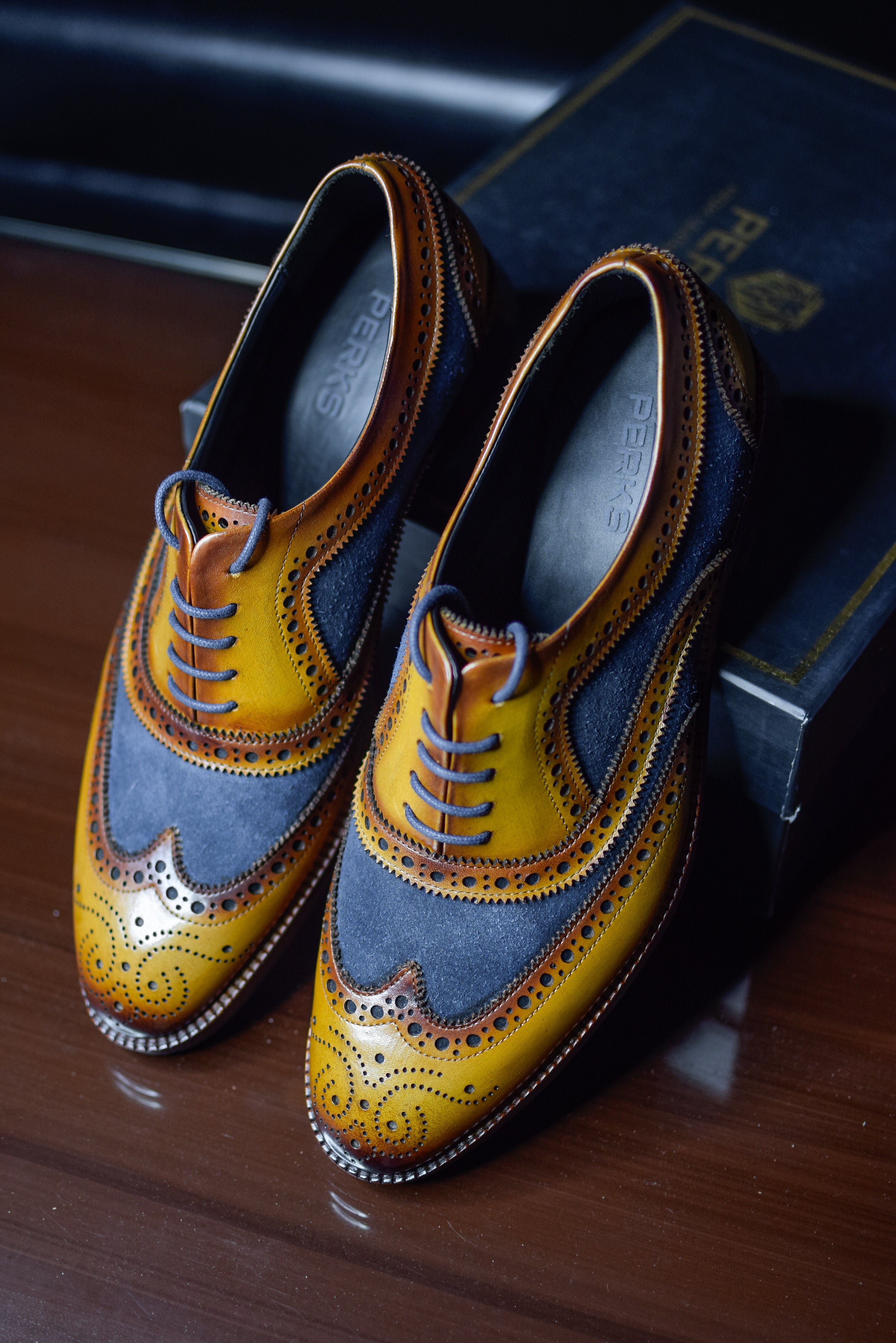 ESCOBAR LACEUP | BROGUE BLUE BROWN