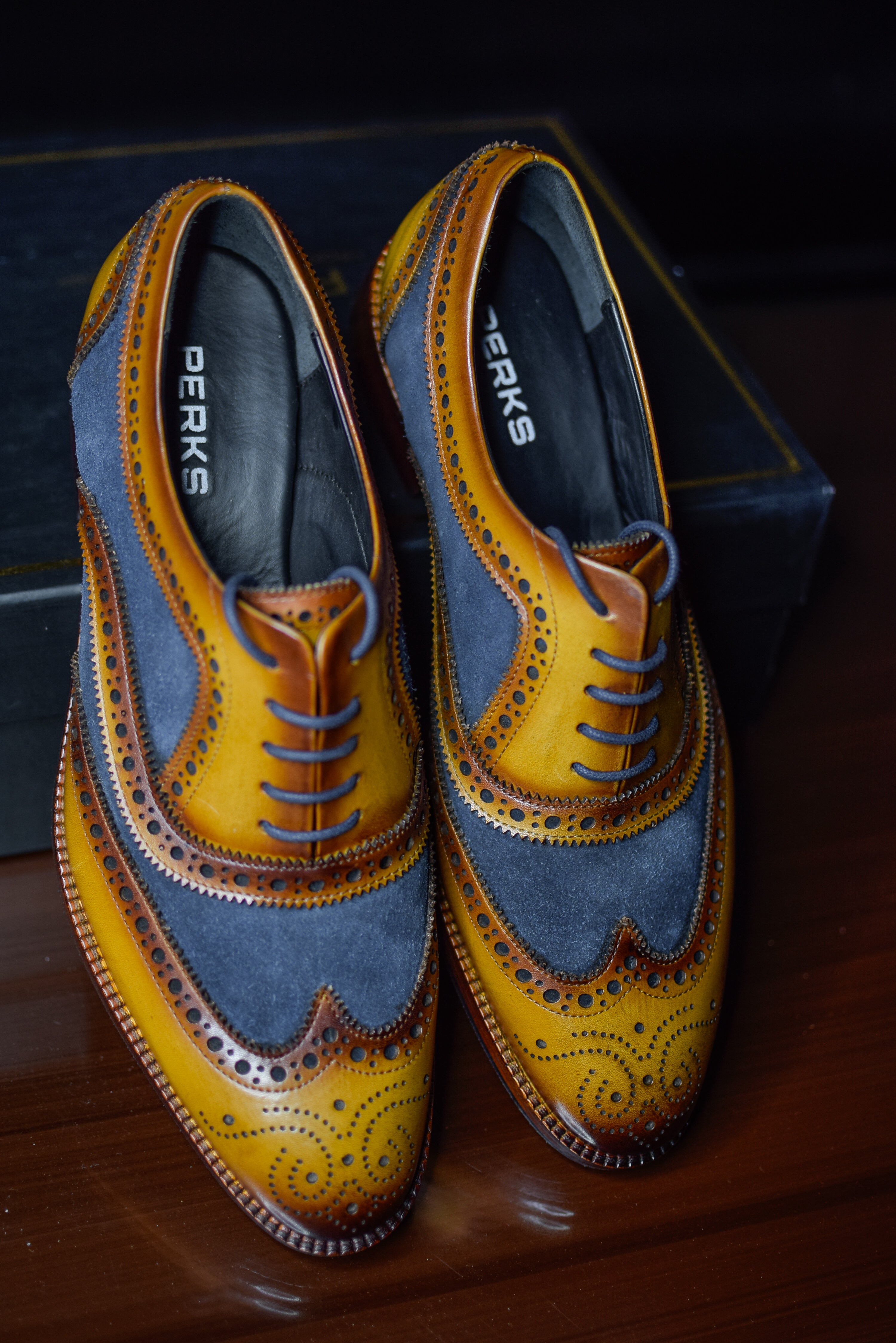 ESCOBAR LACEUP | BROGUE BLUE BROWN