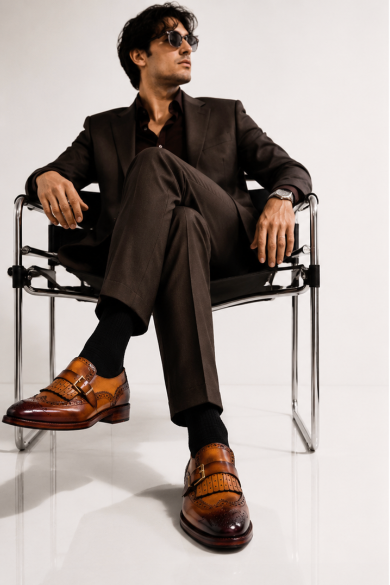 LUCIFER MONK WITH TASSEL | BROGUE TAN