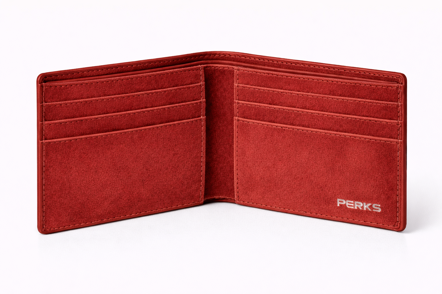 SUEDE LEATHER WALLET | RED